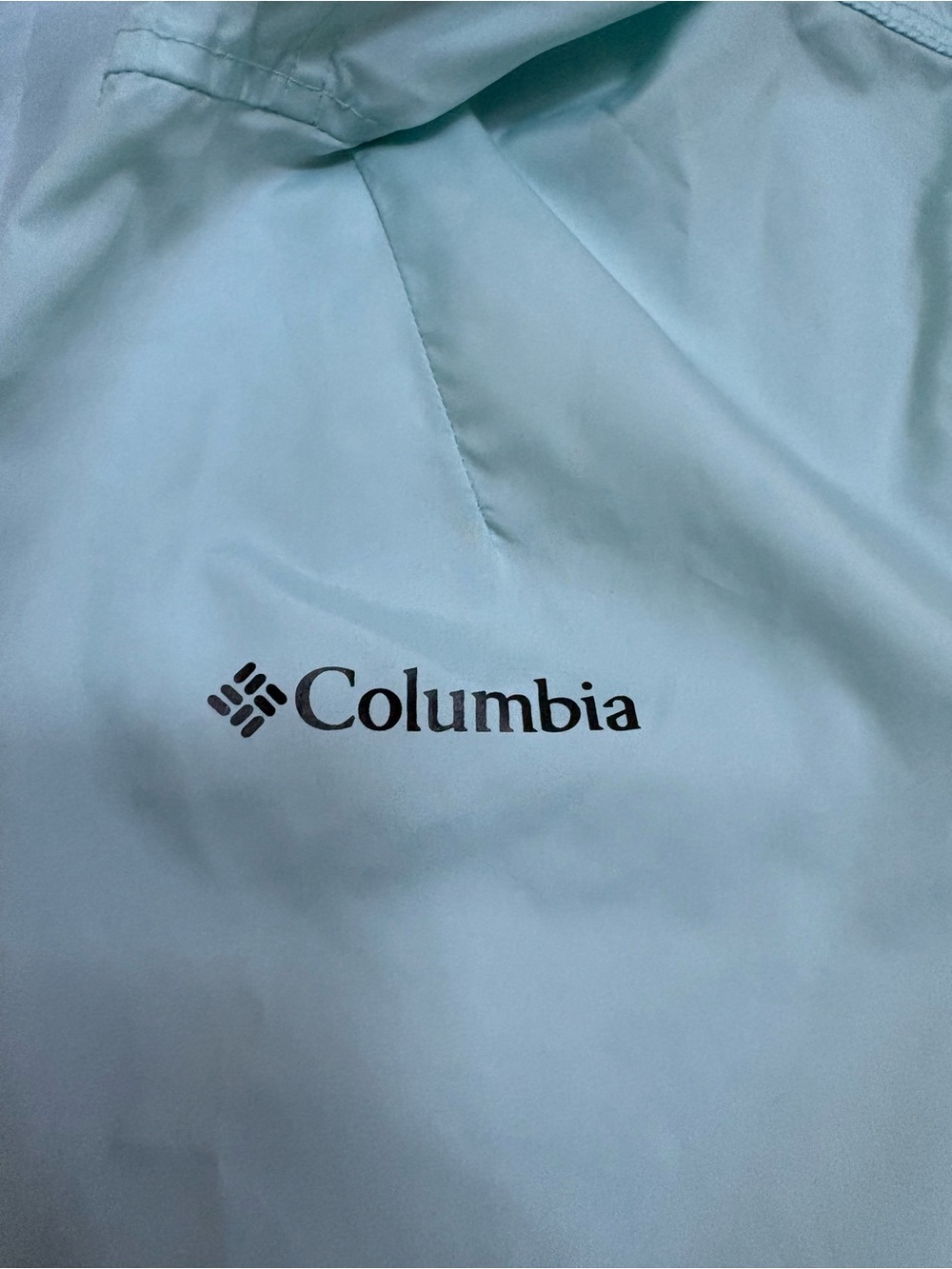 Columbia Light Aqua and Black Packable Jacket - Picture 4 of 4